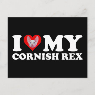 Ik hou (Hart) van mijn Cornish Rex Briefkaart