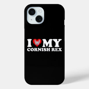 Ik hou (Hart) van mijn Cornish Rex iPhone 15 Case