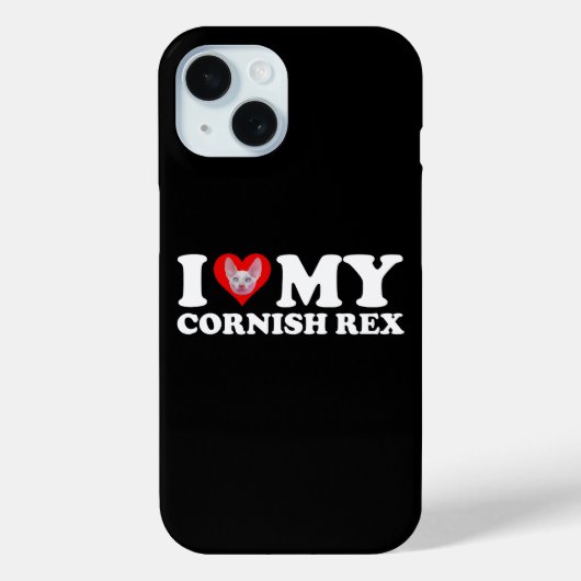 Ik hou (Hart) van mijn Cornish Rex Case-Mate iPhone Case (Achterkant)