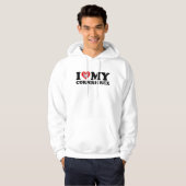 Ik hou (Hart) van mijn Cornish Rex Hoodie (Voorkant volledig)