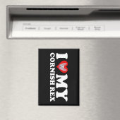 Ik hou (Hart) van mijn Cornish Rex Magneet (Insitu (Vaatwasser))