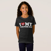 Ik hou (Hart) van mijn Cornish Rex T-shirt (Voorkant volledig)