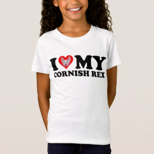 Ik hou (Hart) van mijn Cornish Rex T-shirt