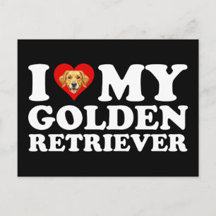 Ik hou (Hart) van mijn Golden Retriever Briefkaart