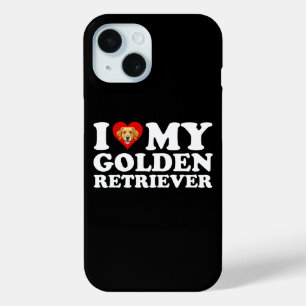 Ik hou (Hart) van mijn Golden Retriever iPhone 15 Case