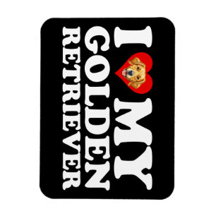 Ik hou (Hart) van mijn Golden Retriever Magneet