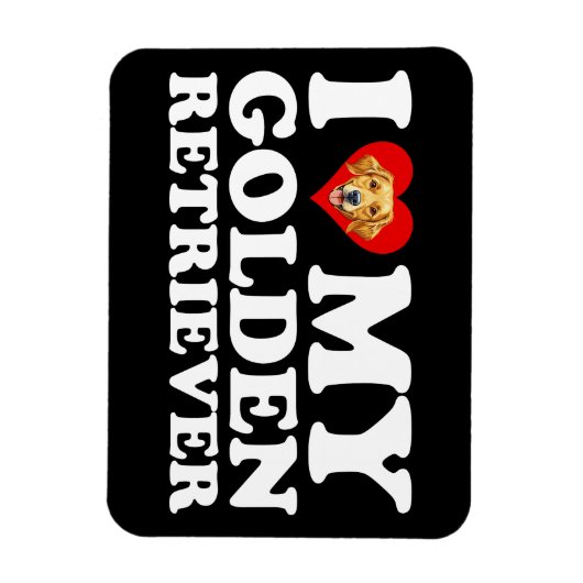 Ik hou (Hart) van mijn Golden Retriever Magneet (Verticaal)
