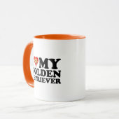 Ik hou (Hart) van mijn Golden Retriever Mok (Voorkant links)