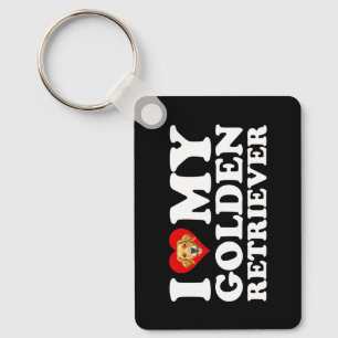 Ik hou (Hart) van mijn Golden Retriever Sleutelhanger