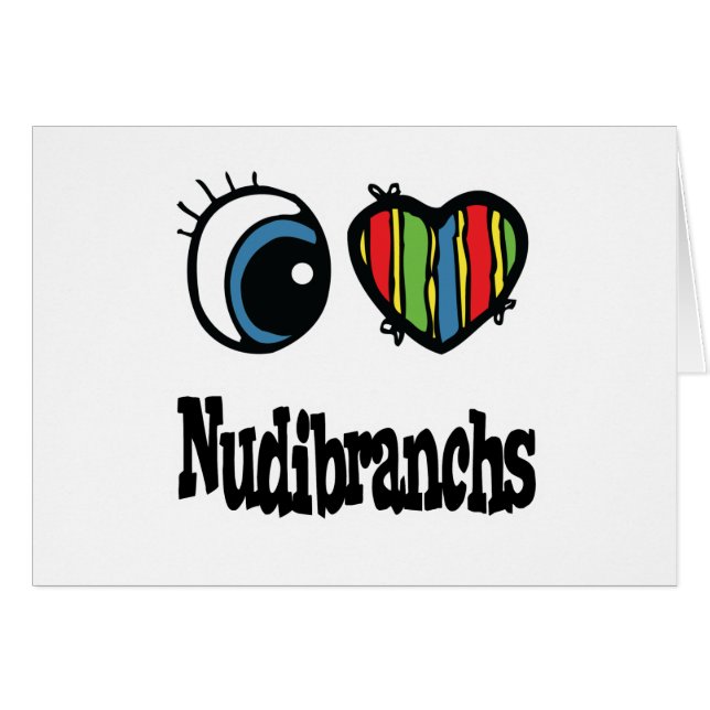 Ik hou (Hart) van Nudibranchia (Voorkant Horizontaal)