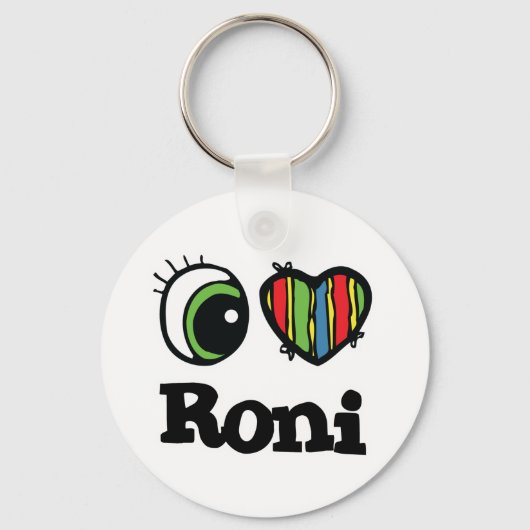 Ik hou (Hart) van Roni Sleutelhanger (Voorkant)