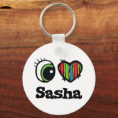 Ik hou (Hart) van Sasha Sleutelhanger (Voorkant)