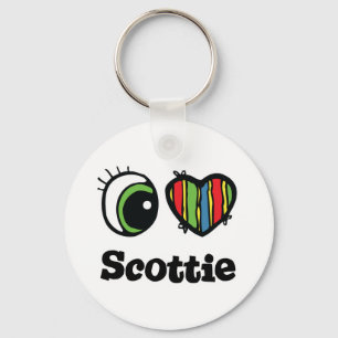 Ik hou (Hart) van Scottie Sleutelhanger
