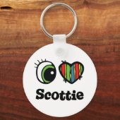 Ik hou (Hart) van Scottie Sleutelhanger (Voorkant)