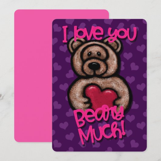 Ik hou heel veel van je beren Valentijn Feestdagenkaart (Voorkant / Achterkant)