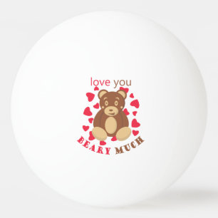 Ik hou heel veel van je met Valentijnsdag Pingpongbal