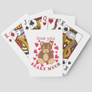 Ik hou heel veel van je met Valentijnsdag Pokerkaarten