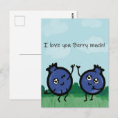 Ik hou heel veel van je pun briefkaart bessen (Voorkant / Achterkant)