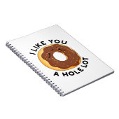 Ik Hou Heel Veel Van Jou Grappige Donut Strekking  Notitieboek (Rechterzijde)