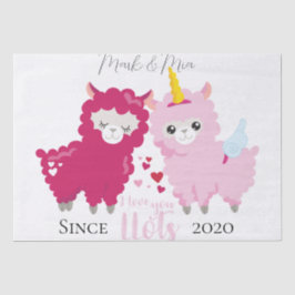 Ik hou heel veel van jou Lama Persoonlijk Geschenk Tissuepapier