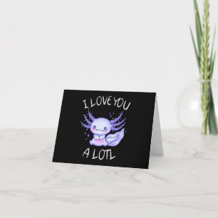 Ik hou heel veel van jou Lotl Axolotl verliefd Fau Bedankkaart