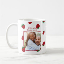 Ik hou heel veel van jou Strawberry Foto Mok