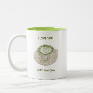 Ik Hou Heel Veel Van Matcha Tweekleurige Koffiemok