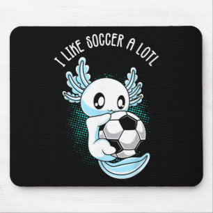 Ik hou heel veel van voetbal Axolotl Voetbaltraini Muismat