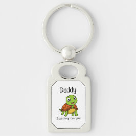 Ik hou helemaal van je papa! Cute Vaderdag Schildp Sleutelhanger