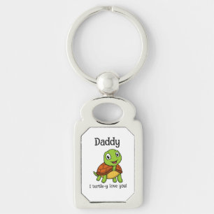 Ik hou helemaal van je papa! Cute Vaderdag Schildp Sleutelhanger