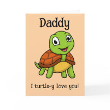 Ik hou helemaal van jou papa! Mooie Turtle Vaderda