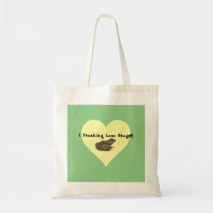 Ik hou helemaal van kikkers boodschappentas tote bag