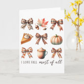 Ik hou het meest van de herfst, het najaar, Thanks Kaart (Gele Bloem)