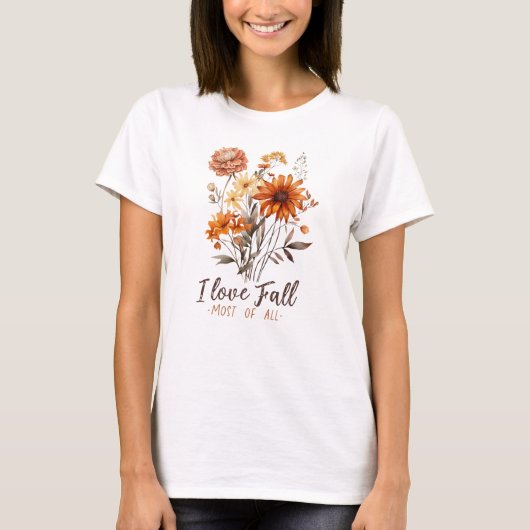Ik hou het meest van Herfst - Autumn Foliage T-shirt (Voorkant)