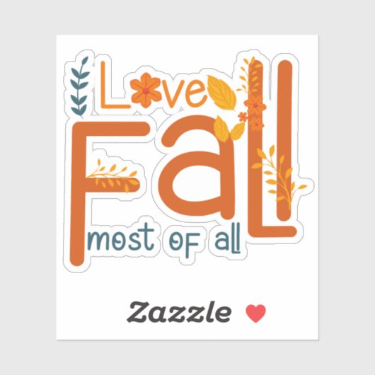 Ik hou het meest van herfst – herfst esthetisch on sticker (Vel)