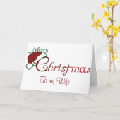 IK HOU HET MEEST VAN JE MET KERST MIS VROUW KAART (Gele Bloem)