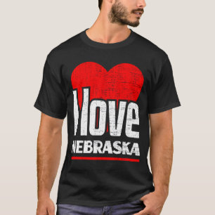 Ik hou het meest van Nebraska Mijn thuisstaat Ik T-shirt