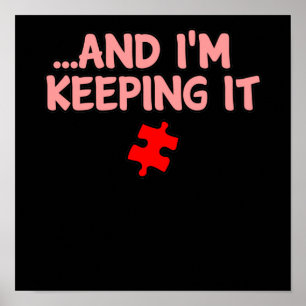 Ik hou het romantisch Valentijnsdag Couple Grap Poster