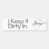 ik hou het vies in jersey bumpersticker (Voorkant)