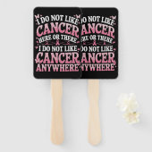 Ik hou hier of daar niet van kanker handwaaier (Voorkant en achterkant)