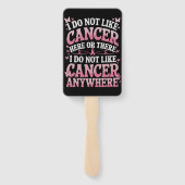 Ik hou hier of daar niet van kanker handwaaier (Achterkant)