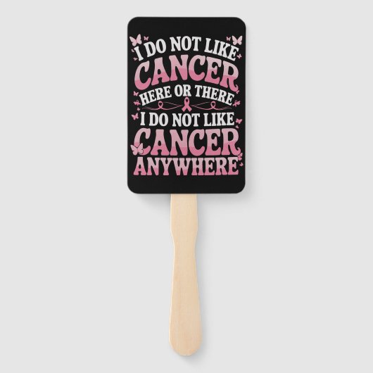 Ik hou hier of daar niet van kanker handwaaier (Achterkant)