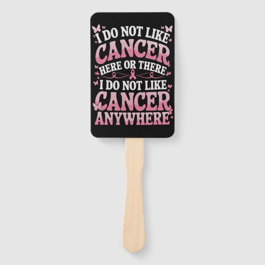 Ik hou hier of daar niet van kanker handwaaier (Voorkant)