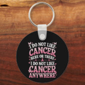 Ik hou hier of daar niet van kanker sleutelhanger (Achterkant)