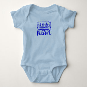 Ik hou iedereen's hart blauwe jongen tegen romper