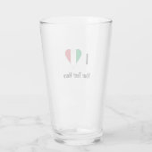 Ik hou (Italiaanse vlag hart) van je tekst Glas (Achterkant)