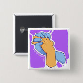 Ik hou je hand vast door @Radio_Chio Vierkante Button 5,1 Cm (Voorkant /achterkant)