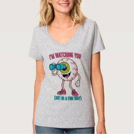 Ik hou je in de gaten – Grappige en enge cartoon o T-shirt