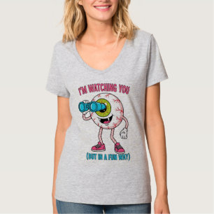 Ik hou je in de gaten – Grappige en enge cartoon o T-shirt