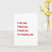 Ik hou je Kaart voor de verklaring (Gele Bloem)